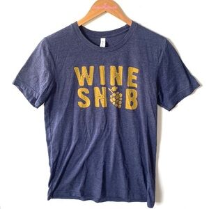 Bella Canvas Wine Snob printed short-sleeve boho tee, Size M